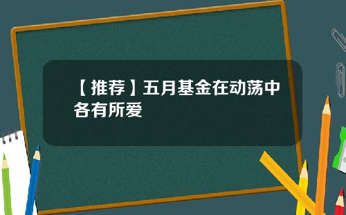 【推荐】五月基金在动荡中各有所爱