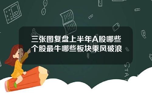 三张图复盘上半年A股哪些个股最牛哪些板块乘风破浪