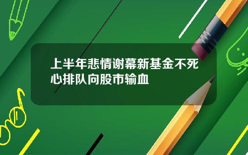 上半年悲情谢幕新基金不死心排队向股市输血