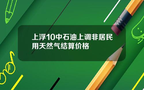 上浮10中石油上调非居民用天然气结算价格