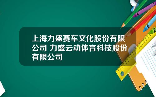 上海力盛赛车文化股份有限公司 力盛云动体育科技股份有限公司