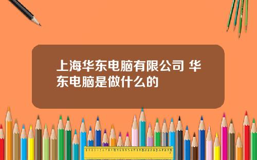 上海华东电脑有限公司 华东电脑是做什么的