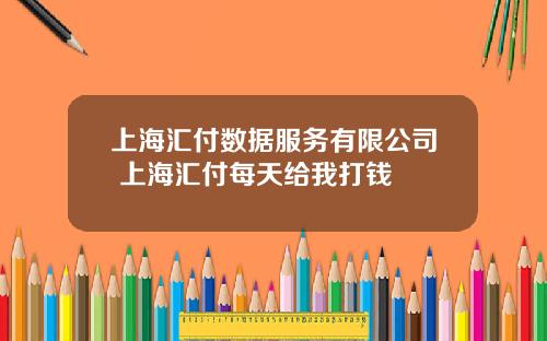 上海汇付数据服务有限公司 上海汇付每天给我打钱