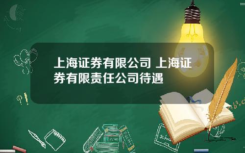 上海证券有限公司 上海证券有限责任公司待遇