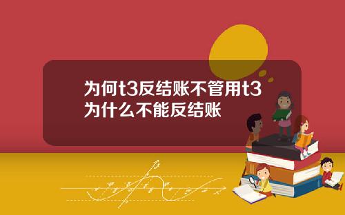 为何t3反结账不管用t3为什么不能反结账