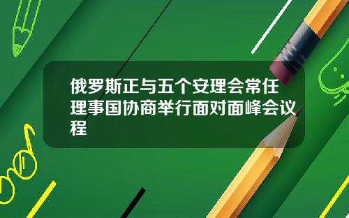 俄罗斯正与五个安理会常任理事国协商举行面对面峰会议程