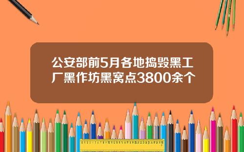 公安部前5月各地捣毁黑工厂黑作坊黑窝点3800余个