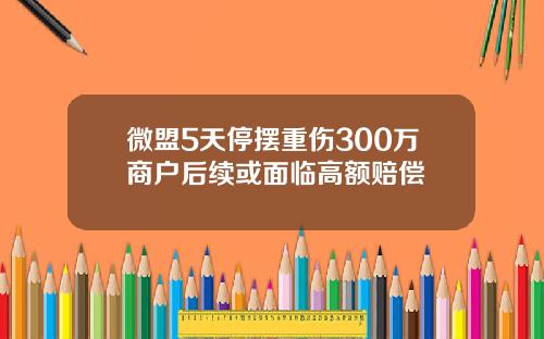 微盟5天停摆重伤300万商户后续或面临高额赔偿