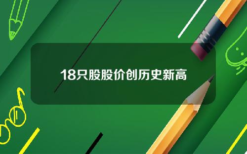 18只股股价创历史新高