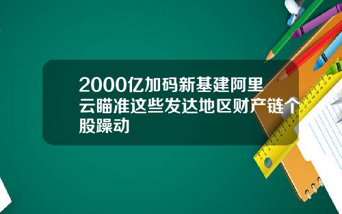 2000亿加码新基建阿里云瞄准这些发达地区财产链个股躁动