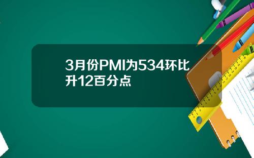 3月份PMI为534环比升12百分点