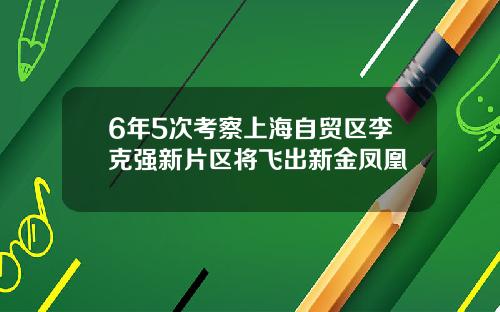 6年5次考察上海自贸区李克强新片区将飞出新金凤凰