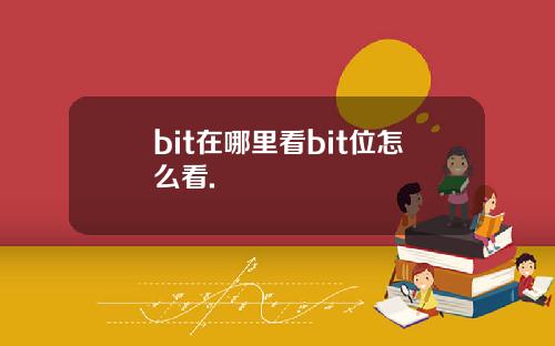 bit在哪里看bit位怎么看.