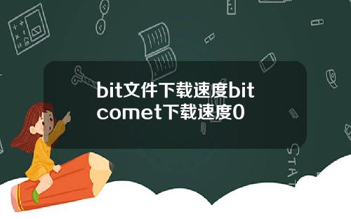 bit文件下载速度bitcomet下载速度0