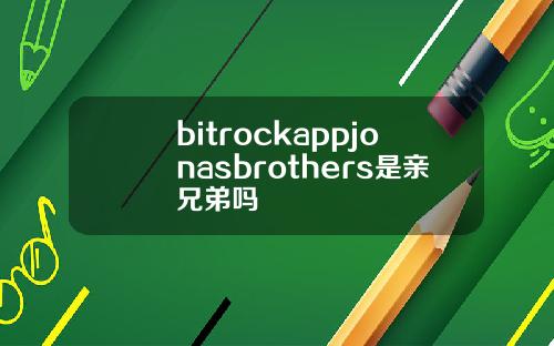 bitrockappjonasbrothers是亲兄弟吗