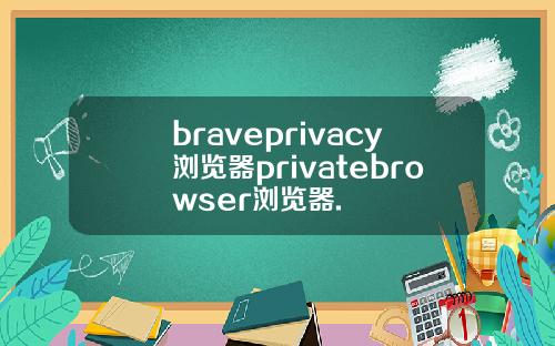 braveprivacy浏览器privatebrowser浏览器.