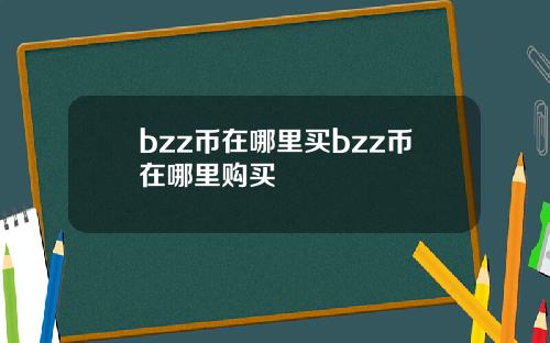 bzz币在哪里买bzz币在哪里购买