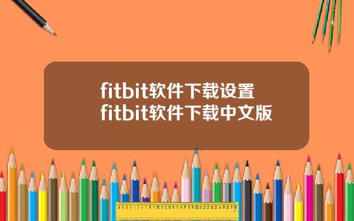 fitbit软件下载设置fitbit软件下载中文版