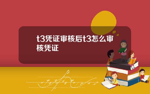 t3凭证审核后t3怎么审核凭证