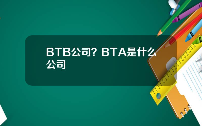 BTB公司？BTA是什么公司