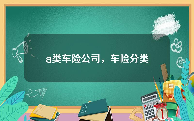 a类车险公司，车险分类