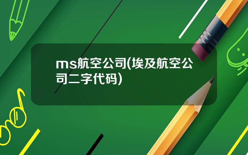 ms航空公司(埃及航空公司二字代码)