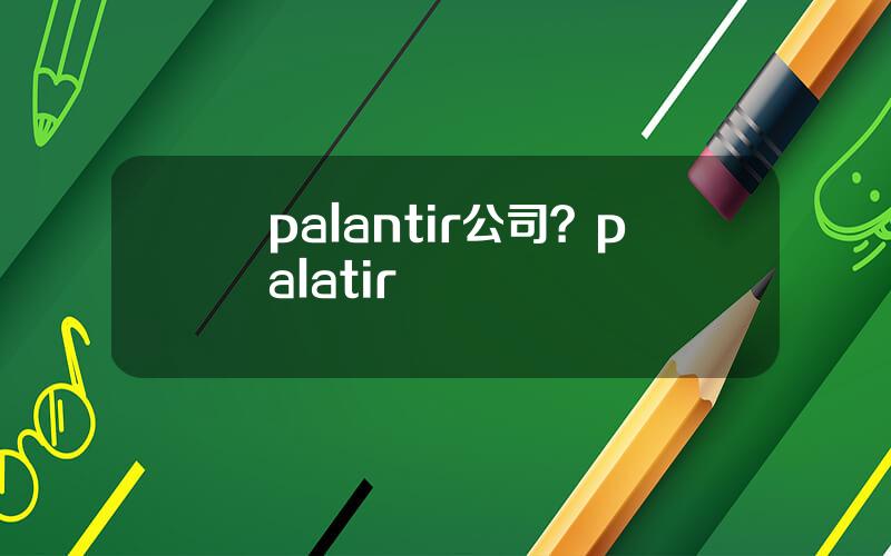 palantir公司？palatir