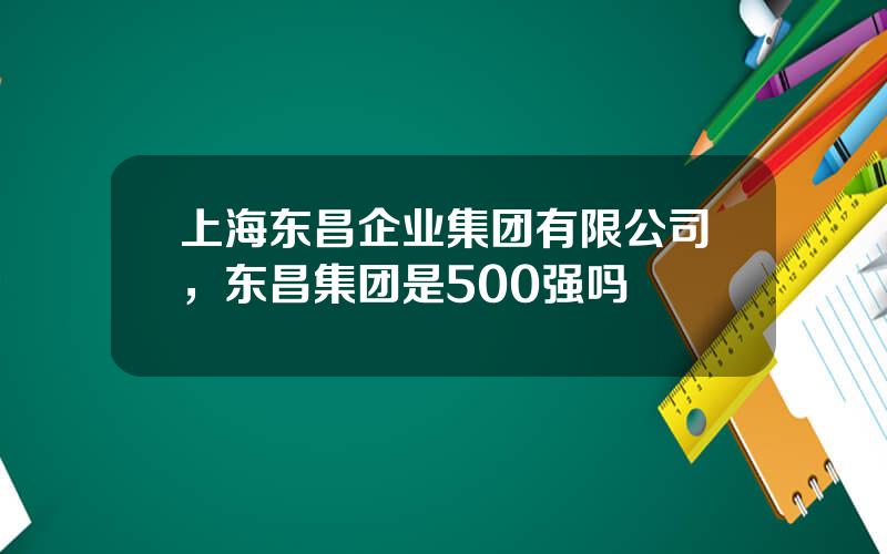 上海东昌企业集团有限公司，东昌集团是500强吗