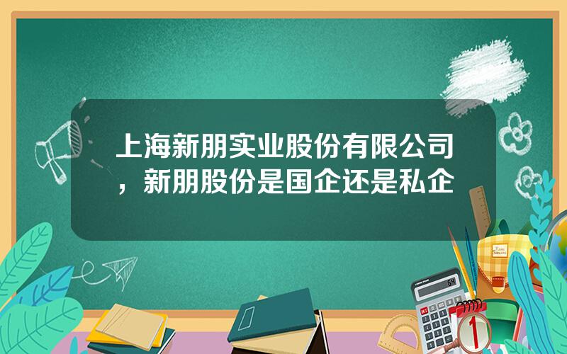 上海新朋实业股份有限公司，新朋股份是国企还是私企