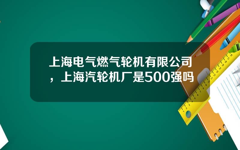 上海电气燃气轮机有限公司，上海汽轮机厂是500强吗