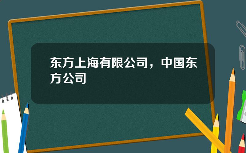 东方上海有限公司，中国东方公司