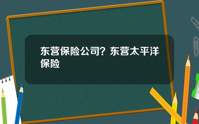 东营保险公司？东营太平洋保险