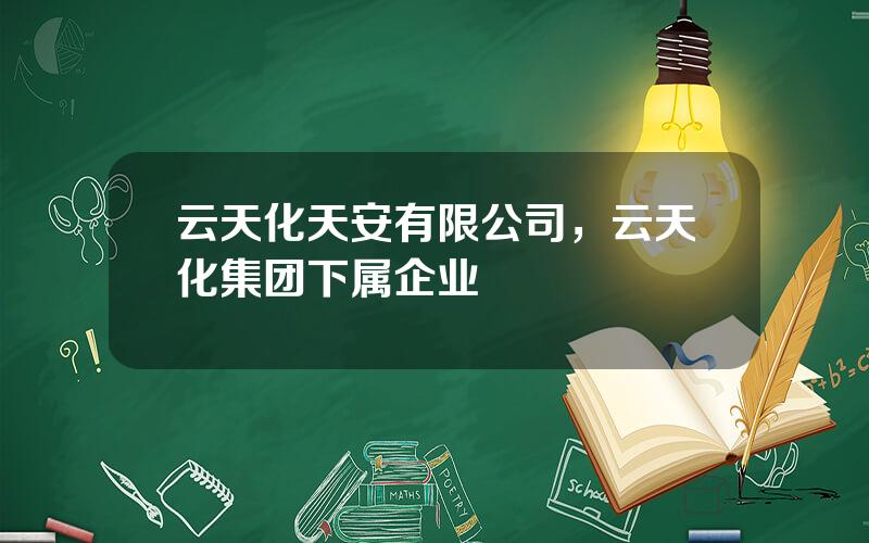 云天化天安有限公司，云天化集团下属企业