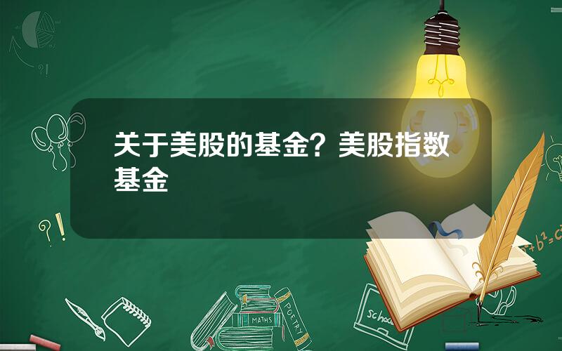 关于美股的基金？美股指数基金