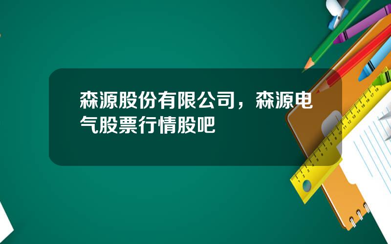 森源股份有限公司，森源电气股票行情股吧