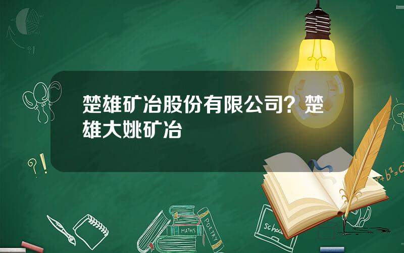 楚雄矿冶股份有限公司？楚雄大姚矿冶